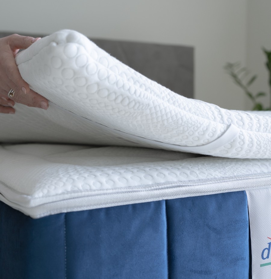 Topper in Memory Foam Sfoderabile - Comfort e Adattabilità per il Tuo Materasso - Dimaioflex