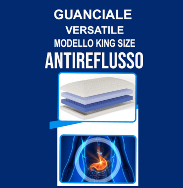 Guanciale in Memory Foam Antireflusso 15cm - Supporto Cervicale e Comfort Antiallergico - Dimaioflex